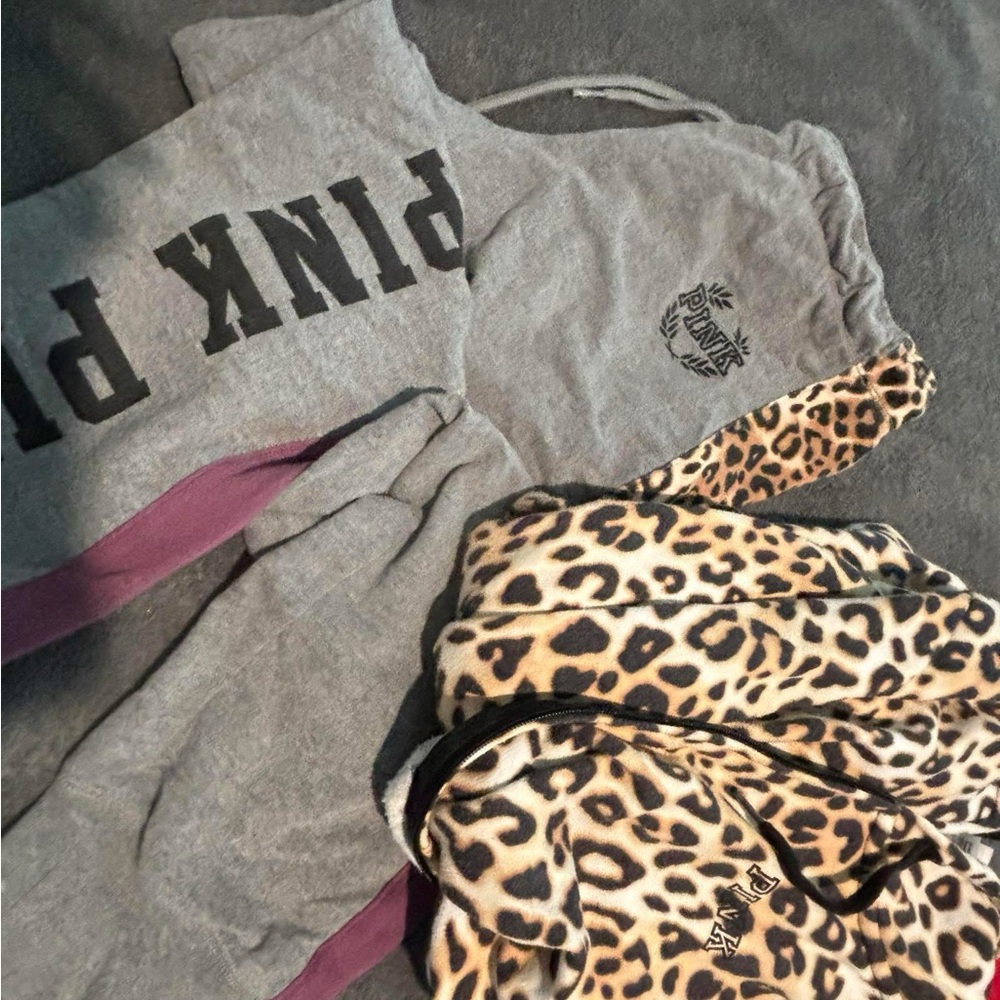Victoria's Secret PINK Leopard Print Hoodie and matching sweats